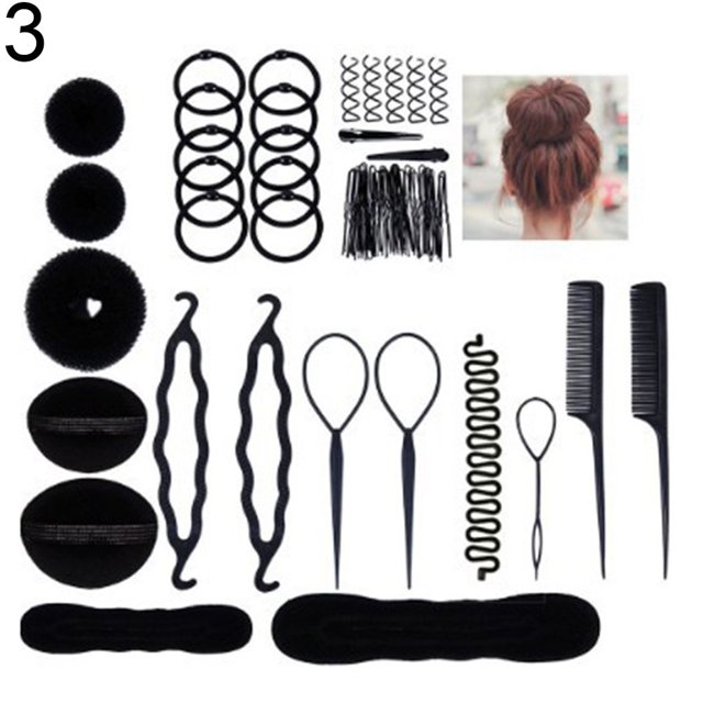 71Pcs/Set Hair Styling Clips Bun Makers Twist Braid Ponytail Tools Accessories