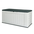 thumbnail image 3 of Tcbosik 150 Gallon Large Deck Box, Organizer and Storage for Patio Furniture, Outdoor Cushions, Garden Tools and Pool Toys, Gray and White, 3 of 9
