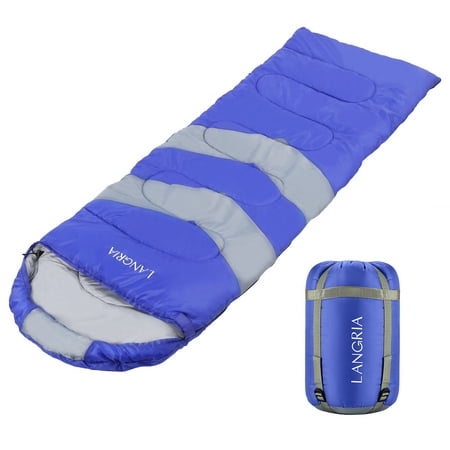 Sleeping Bag, Envelope Lightweight Portable, Waterproof, Comfort with Compression Sack - Great for 4 Season Traveling, Camping, Hiking, Outdoor Activities & (Best Waterproof Down Sleeping Bag)