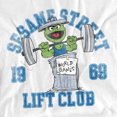 thumbnail image 2 of Sesame Street Oscar Lift Club Unisex Adult Long-Sleeve T Shirt, White, 3X-Large, 2 of 4