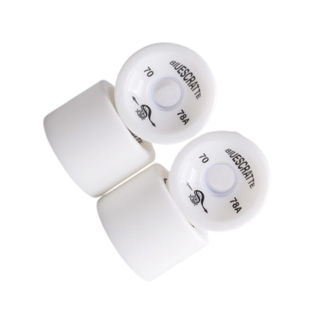 4 Pcs Roues de Planche à Roulettes Cuir Roulement Longboard Pièces de Rechange Couvercle Remplacement Amovible Extérieur Planche à Roulettes Réparation Fixation Blanc