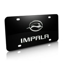 Chevrolet Impala 3D Dual Logo Black Stainless Steel License Plate