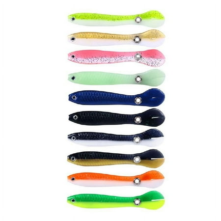 Zeiwohndc 10 Pieces Jigging Wobbler Fishing Lures Artificial Swimbaits for Fishing