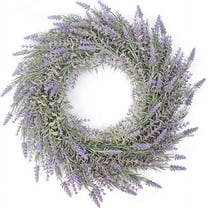 Namzi Artificial Lavender Wreath 18β Door Wreaths for Front Door Outside Spring Summer Wreath Window Farmhouse Wreath for All Seasons Windows Wreath for Wall Home Party Wedding DΓ©cor
