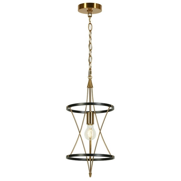 LNC Modern Black and Gold Geometric Pendant Light with E26 Socket for Kitchen or Entryway