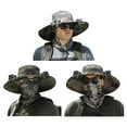 thumbnail image 4 of relayinert Comfortable Bucket Hat Men S Summer Cap Stylish Protection All-Weather Accessory dark gray ink Double fan model, 4 of 6