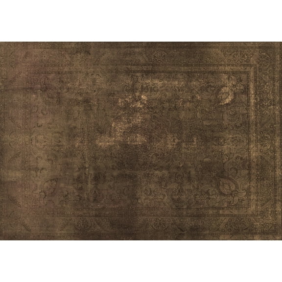 Ahgly Company Indoor Rectangle Abstract Brown Contemporary Area Rugs, 5' x 7'