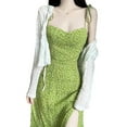 thumbnail image 1 of Lefu Robe Florale Taille Française pour Femmes style Resort Jupe à Bretelles Polyvalente, 1 of 7