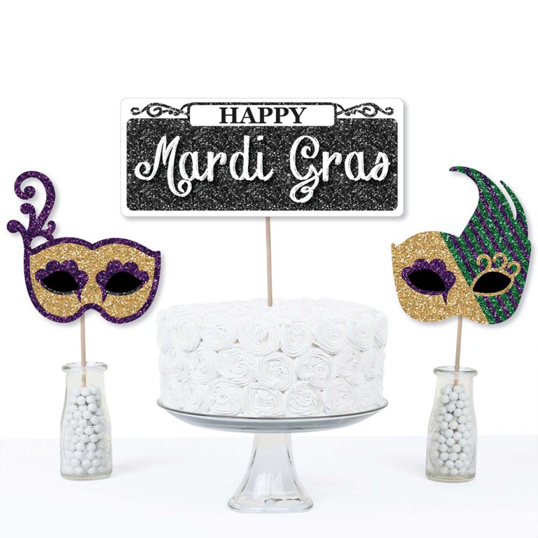 Big Dot of Happiness Mardi Gras - Table Decorations - Masquerade