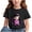 Black, variant on Print Girls Soft and Stretchy Round Neck Short Sleeve T-Shirt Kids Clothes Clothes Girls Clothes Bs