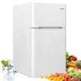 thumbnail image 1 of Frigorífico Compacto Costway 90 L Congelador Separado 2 Puertas Luz LED Refrigeración Rápida Ahorro Energético Silencioso Blanco, 1 of 9