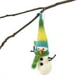 thumbnail image 1 of Hand Felted Christmas Ornament Snowman Global Groove (H), 1 of 2