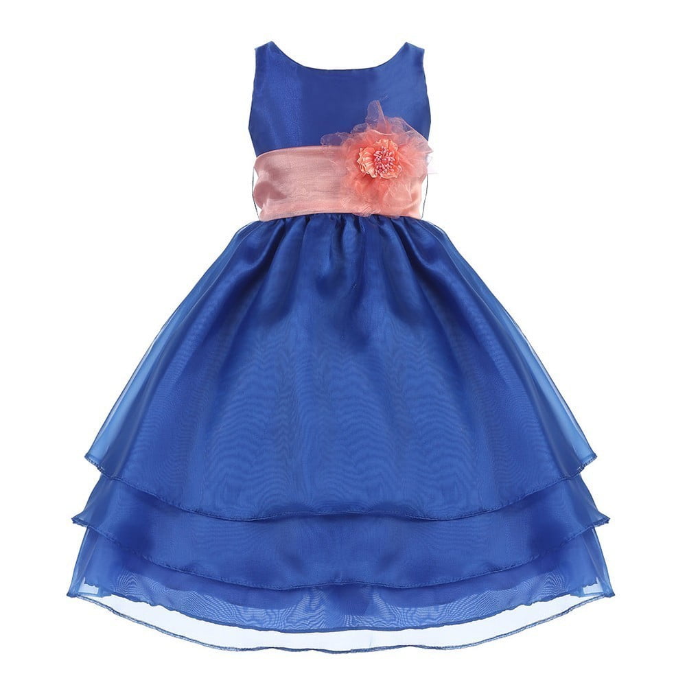 blue coral dress
