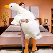 Giant White Goose Plush-, Very Huge Body Fat Goose Stuffed Animal, 6 Foot Duck Plush Toys Hugging Pillow Gifts for Everyone