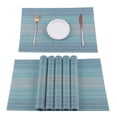 thumbnail image 1 of Juego De 6 Manteles Individuales De Pvc Para Mesa De Comedor, Manteles Individuales De Pvc Tejidos Lavables, Manteles Individuales Antideslizantes Resistentes Al Calor Para Cocina, Manteles Para Mesa Eigraketly HA026693-02, 1 of 6