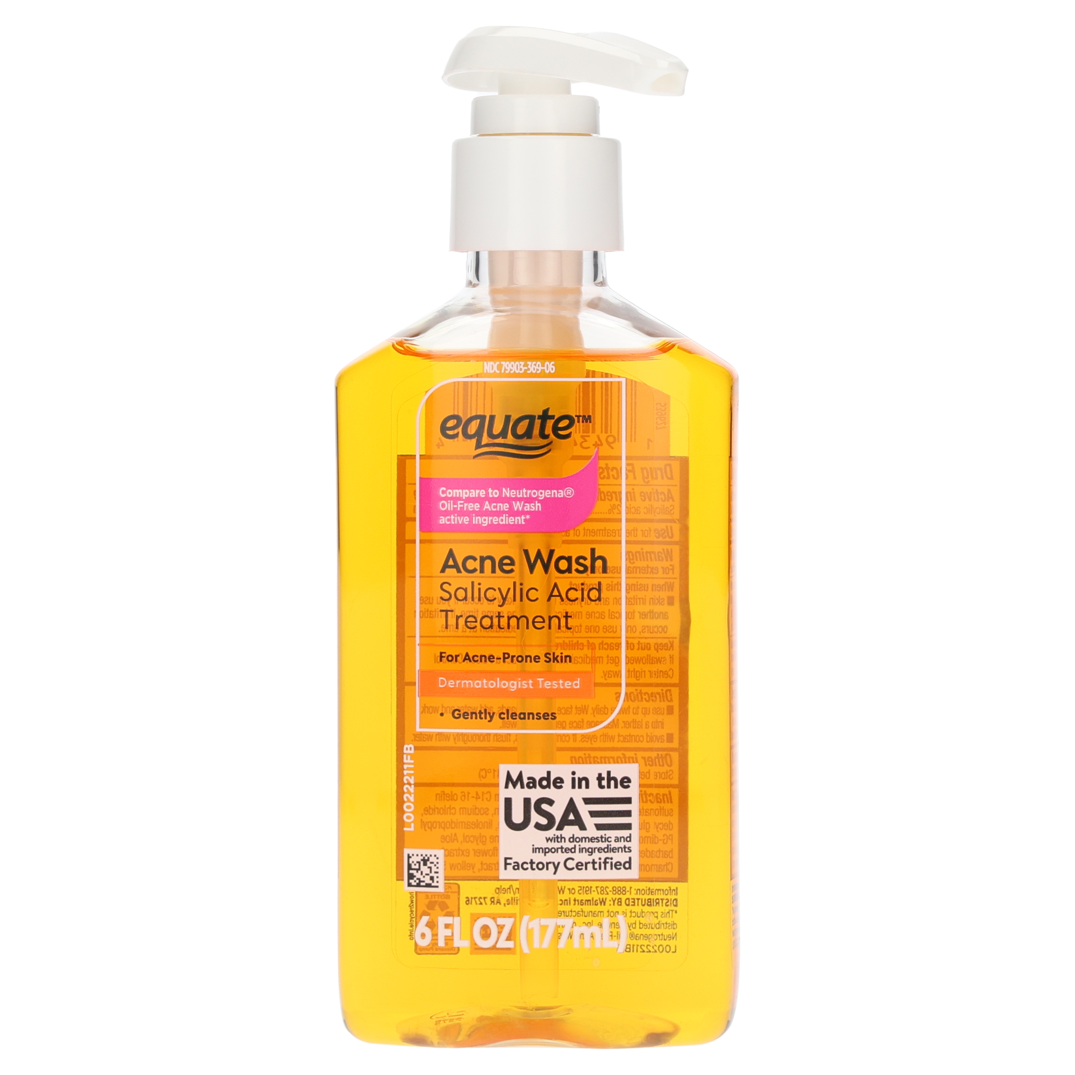 Equate Acne Wash Salicylic Acid Treatment, 6 fl oz