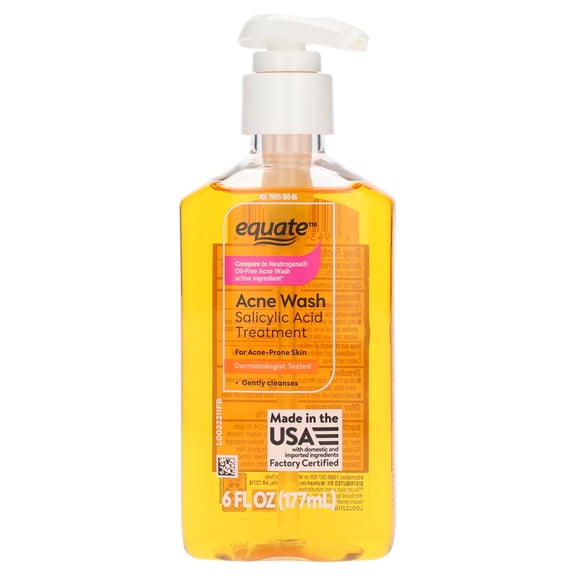 Equate Acne Wash Salicylic Acid Treatment, 6 fl oz