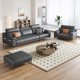 thumbnail image 2 of Foam Sponge Leather Sofa Scratch Protector Relax Floor Adults Sofa Luxury Modern Minimalist Muebles De Salones Home Furniture My Lux Decor Round, 2 of 18