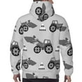 thumbnail image 7 of Fotbe Men's Hoodie with Gray Tractor Pattern - Kangaroo Pocket Pullover Hooded Sweatshirt, Perfect for Daily Wear, Travel, and Home-Small, 7 of 7