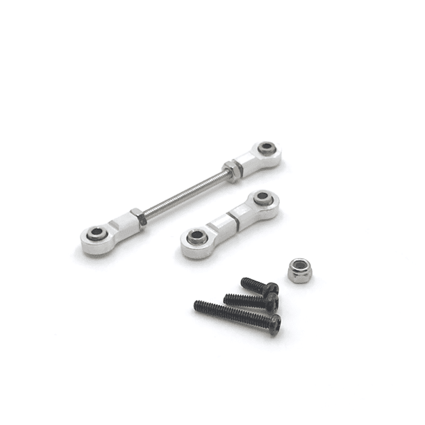 Bewildely 1 Juego de MINIQ coches de Control remoto varilla de engranaje de dirección resistente camión monstruo accesorios de coche vehículos Kits de construcción modelo Plata