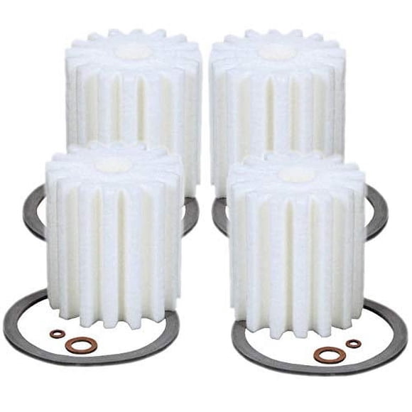 EAGLEGGO 4 Pack RF-1 Micron Rated Fuel Oil Filter Fits 1A-25A 77B Sears 8055 Sid Harvey XF-25/264 Mitco 264 AutoFlo F-300 Eddington S-254 Fed A77