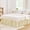 Cream Yellow, variant on H Wrap Around Grey Twin Size Bed Skirt 14 Inch Drop, Elastic Dust Ruffle Easy to Put On, Solid Bedskirt Polyester Fabric Machine Washable Dryable and Ironable