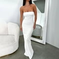 thumbnail image 6 of Women Bodycon Evening Cocktail Party Maxi Dresses Women's Fashion Casual Spring Sleeveless Off-The-Shoulder Ankle Dress White M, 6 of 6