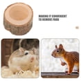 thumbnail image 2 of Comedero de madera para hámster, hecho a mano, para conejillos de indias, chinchillas y ardillas Comedero de madera maciza para hámster, 2 of 8