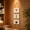 White-WH, variant on MMJ Picture Frames 6 Inch Triple Wood Hanging Wall Mounted Photo Frame Display Ornament Rope Rustic Decorative Home Collage 21.65x7.08in