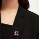 thumbnail image 2 of Broche para mujer de cristal rojo con forma de cereza, broche de abeja, broche de boda, ramillete de cereza, broche para mujer, vestido, bufanda, accesorios de ropa, joyería, regalo para novia y niña Sailing Electrónica, 2 of 5
