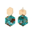 thumbnail image 3 of SOHI Green Contemporary Studs Earrings, 3 of 4