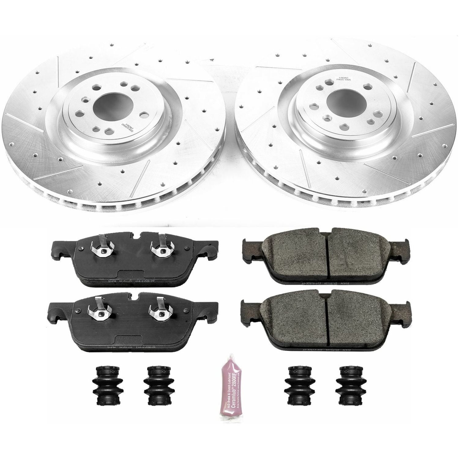 PowerStop Front Z23 Evolution Sport Carbon-Fiber Ceramic Brake Pad and Drilled & Slotted Rotor Kit Fits: MERCEDES-BENZ Select Models K6900