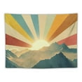 thumbnail image 5 of Creowell  Vintage Sun Tapestry for Classroom Rainbow Boho 70s Sunshine Sunset Tapestries Wall Hanging Aesthetic Retro Tapestrys for Living Room Dorm  40x60inch, 5 of 6