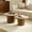 Walnut, variant on Kevinplus 2 PCS Coffee Table, Burl Wood Veneer Coffee Table, Sintered Stone Tabletop Table with Sturdy Pedestal for Living Room,Office,Walnut