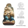 thumbnail image 4 of Fotbe Rustic Daisy Mason Jars Funda para Asiento de Auto con Estampado – Impermeable y Antisudor – Ajuste Universal, Lavable a Máquina, Antideslizante (1 Pieza), 4 of 5