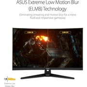 TUF Gaming 31.5 Curved FHD Gaming Monitor VG328H1B, Full HD (1920x1080), 165Hz (Above 144Hz), Extreme Low Motion Blur, 1ms (MPRT)