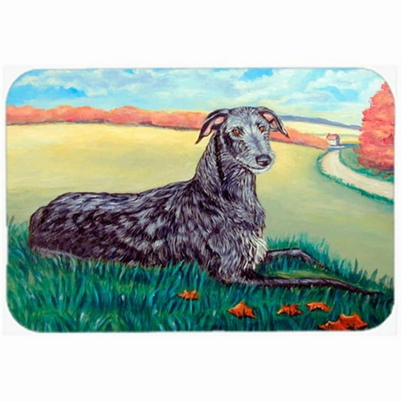 Carolines Treasures Scottish Deerhound Glass Cutting Board Large 12H x 16W multicolor