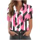 thumbnail image 5 of TaTaai Women's Loose Fit Printed Shirt Short Sleeve Collar Button Front Casual Summer Oversized Chic Blouse Top for Work Date Travel Gift, 5 of 7