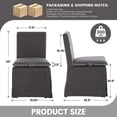 thumbnail image 2 of Dayalane Modern Farmhouse Parsons Slipcover Dining Chairs Set of 2, High Back Linen Upholstered Armless Wooden Kitchen Side Chairs, Removable Slipcover for Dining Living, Charcoal, 2 of 10