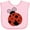 AD-Pink, variant on Inktastic Ladybug, Red Ladybug, Cute Ladybug, Ladybird Girls Baby Bib
