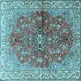 thumbnail image 1 of Ahgly Company Indoor Square Persian Light Blue Traditional Area Rugs, 3' Square, 1 of 4