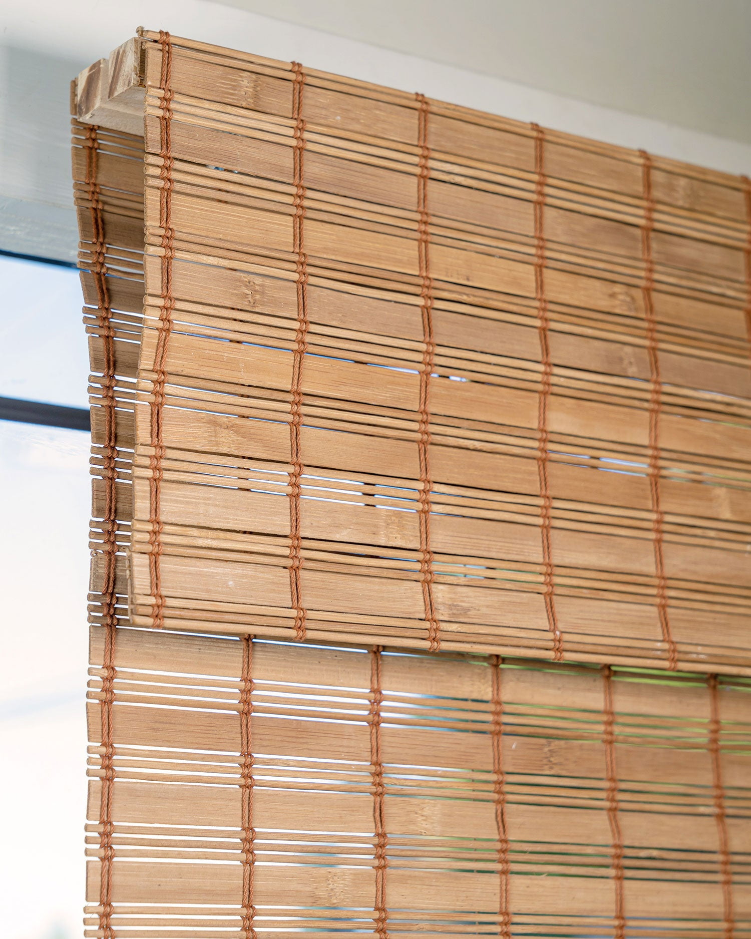 Chicology 34.5"W x 64"H Squirrel Cordless Bamboo Roman Shades, Natural Woven Wood, Light Filtering, Safe for Kids & Pets