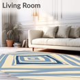 thumbnail image 2 of ODIKA 2'x3' Machine Washable Non-Slip Area Rug, Dynamic Ice Shard Featuring Interlocking Forms High Traffic Rug, Beige, 672590, 2 of 7