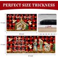 thumbnail image 6 of Merry Christmas Kitchen Rugs and Mats for Floor Set of 2,Buffalo Plaid O Holy Night Jesus Cardinal Xmas Winter Holiday Sink Mat Non Skid Washable for Home Farmhouse Decor 17"x47"+17"x30", 6 of 6