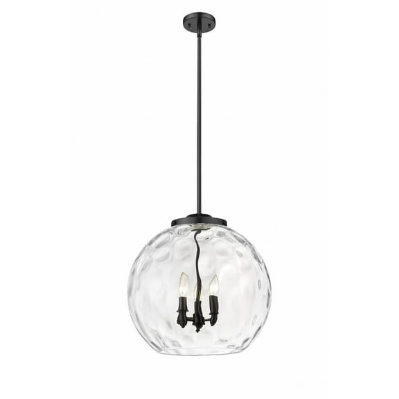 Innovations Lighting - Athens Water Glass - 3 Light Pendant In Industrial