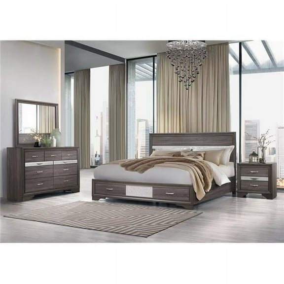 Global Furniture Seville Grey Full Bed Group