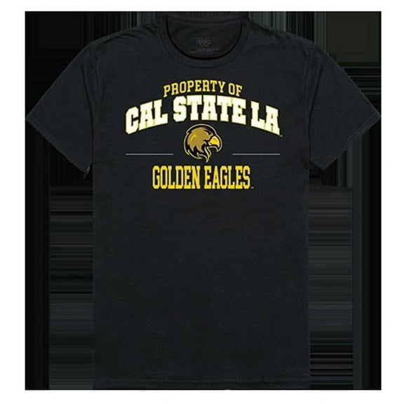 W Republic Apparel 517-202-E27-05 California State University Los Angeles Property College Tee Shirt, Black - 2XL