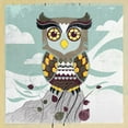 thumbnail image 2 of PI Studio 26x26 White Modern Wood Framed Museum Art Print Titled - Wise Owl, 2 of 4