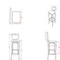 thumbnail image 2 of Chintaly Modern Swivel Counter Stool, White, 2 of 3