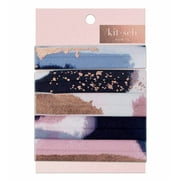 Kitsch 5 Pc Soft Hair Ties, Ponytail Holder, Hair Elastic Ties, Paint Strokes